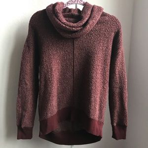 purple cowl sweater
